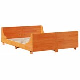 Krevet s regalom za knjige bez madraca 140x200 cm masivno drvo | Eponuda.com