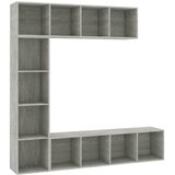  3-dijelni set ormarića za knjige/TV boja betona 180x30x180 cm | Eponuda.ba