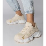 Gemre Beige sporty sneakers with chunky sole Klarris | shoptok.hr
