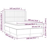 vidaXL Krevet s oprugama i madracem plavi 140 x 190 cm od tkanine | shoptok.hr