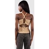 Urban Classics Rib Knit Crossed Back Tank Top unionbeige | shoptok.hr