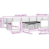  Set vanjskih sofa 7 kom. Prirodna Čvrsto drvo akacije | shoptok.hr