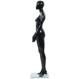  Celotna ženska izložbena lutka s stekleno osnovo črna 175 cm | Shoptok.si