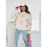 DStreet Sweter damski oversize TIELUSH w małe koakrdki beżowy | Shoptok.si
