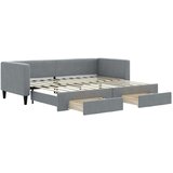  Dnevni krevet na razvlačenje svjetlosivi 80 x 200 cm od tkanine | shoptok.hr
