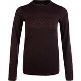 Endurance Women's T-Shirt Yalia Seamless Wool Print LS Baselayer Dark Purple, L/XL Cene