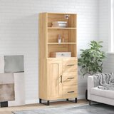  Visoka komoda hrasta sonome 69,5x34x180cm od konstruiranog drva | shoptok.hr