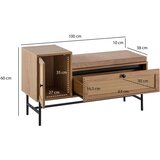 MID.YOU KLOP S PROSTOROM ZA ČEVLJE barve hrasta | Shoptok.si