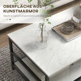  Set stolića za kavu 2 pomoćna stolića mramorni izgled podesive noge čelik crno/bijelo | shoptok.hr