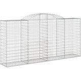 vidaXL Obokana gabionska košara 300x50x140/160 cm pocinkano železo, (20758311) | Shoptok.si