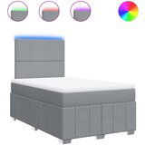 Maison Chic Box spring postelja - Vzmetna postelja z vzmetnico svetlo siva 120x200 cm blago SL4517, (21900237) | Shoptok.si