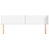  Vzglavje z ušesi belo 203x16x78/88 cm umetno usnje, (20735705) | Shoptok.si