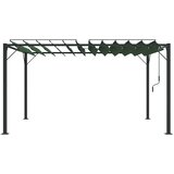 Gazebo s krovom s roletnom Zelena 3 x 4 x 2,14 m | shoptok.hr