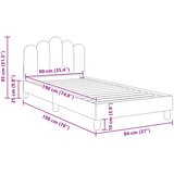  Krevet za djecu s uzglavljem Traper plava 90 x 190 cm Tkanina | shoptok.hr