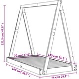  Okvir za dječji krevet bijeli 70 x 140 cm od masivne borovine | shoptok.hr