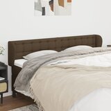 vidaXL Vzglavje z ušesi temno rjav 183x23x78/88 cm blago | Shoptok.si