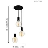 Eglo pozueta visilica/3, e27, crna | Eponuda.com