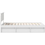  Krevetna konstrukcija Bijelo 100 x 200 cm Čvrsto borovo drvo | shoptok.hr