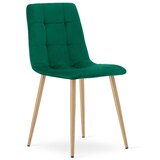 KARA stolica - tamnozeleni baršun / noge u boji drveta x 3 | shoptok.hr