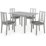  5-dijelni blagovaonski set od MDF-a sivi | shoptok.hr