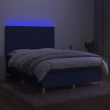  Krevet box spring s madracem LED plavi 140x200 cm od tkanine | shoptok.hr