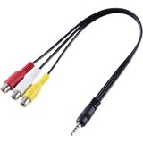 SpeaKa Professional AV Audio, Video Adapter [1x 3,5 mm banana utikač - 3x Ženski cinch konektor] Crna boja | Eponuda.ba