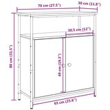  Komoda boja hrasta artisan 70x30x80 cm od konstruiranog drva | shoptok.hr