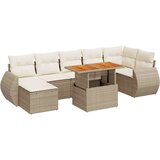  8-dijelni set vrtnih sofa od poliratana s jastucima bež | shoptok.hr