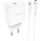  Punjač sa kablom 1m Type-C to iPhone/lightning BOROFONE BN3 Premium PD20W Type-C single port set white Cijene