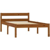 Maison Chic Postelja za odrasle - Posteljni Okvir medeno rjav iz trdne borovine 90x200 cm, (22082581) | Shoptok.si