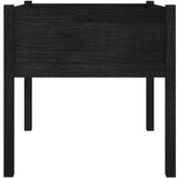 vidaXL Vrtno cvetlično korito črno 70x70x70 cm trdna borovina | Shoptok.si