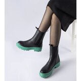Gemre Black ankle boots on green sole Genis | Shoptok.si