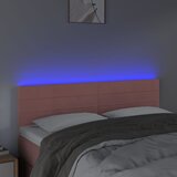  LED uzglavlje ružičasto 144x5x78/88 cm baršunasto | shoptok.hr