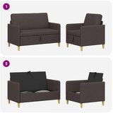  Set sofe s pohranom 2 pcs Tamno smeđa Poliester | shoptok.hr