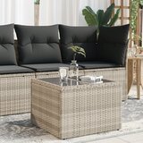 vidaXL Vrtni stol sa staklenom pločom 55x55x37 cm od poliratana | shoptok.hr