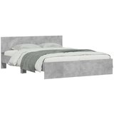  Posteljni okvir z vzglavjem betonsko siv 150x200 cm, (20952841) | Shoptok.si