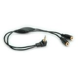 Roline Audio Y kabel, 3.5mm Stereo (M) - 2x3.5mm Stereo (Ž), kontrola glasnoće u