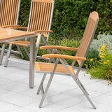 Gardenson Vrtna Garnitura Keros, 7-Delno, Jeklo, Masiven Les | Shoptok.si