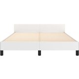  Posteljni okvir z vzglavjem bel 140x190 cm umetno usnje, (20904651) | Shoptok.si