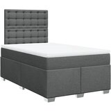 Maison Chic Box spring postelja - Vzmetna postelja z vzmetnico temno siva 120x200 cm blago SL11615, (21900596) | Shoptok.si