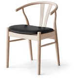 Hammel Furniture Blagovaonska stolica crna/prirodna koža Frida - Cijene