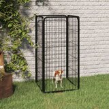  Ograda za pse sa 4 panela crna 50 x 100 cm čelik obložen prahom Cijene