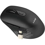 Brezžična miška WiFi in Bluetooth 2.4G z USB C in USB ključem, Črna, (5000009836)