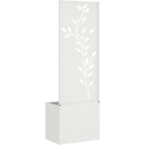 vidaXL Vrtni Sadič s Dekorativnom Pločom Bijelo 50 x 140 cm | shoptok.hr