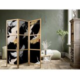  Japanski paravan - Cranes at Night - White and Gold Birds Flying Away on a Black Background 135x172 | shoptok.hr