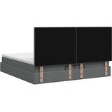  Podesivi krevet s madracem Tamnosiva 200 x 200 cm Tkanina | shoptok.hr