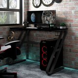 Maison Chic gaming miza - računalniška miza z nogami ZZ-oblike črna 90x60x75 cm, (21785256) | Shoptok.si