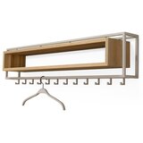 Spinder Design Zidna vješalica od punog hrasta u prirodnoj boji/smeđe-siva s policom 118 cm School – | shoptok.hr