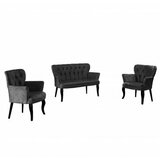 Atelier Del Sofa sofa i dve fotelje paris black wooden fume Cene