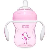 Chicco Transition šalica za učenje pijenja s ručkama 4m+ Pink 200 ml | shoptok.hr